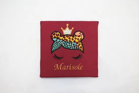 Tableau broderie personnalisé avec appliqué