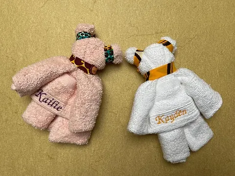 Essuies nounours broderie personnalisé